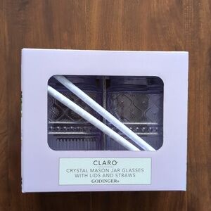 Crystal Mason Jar Glasses